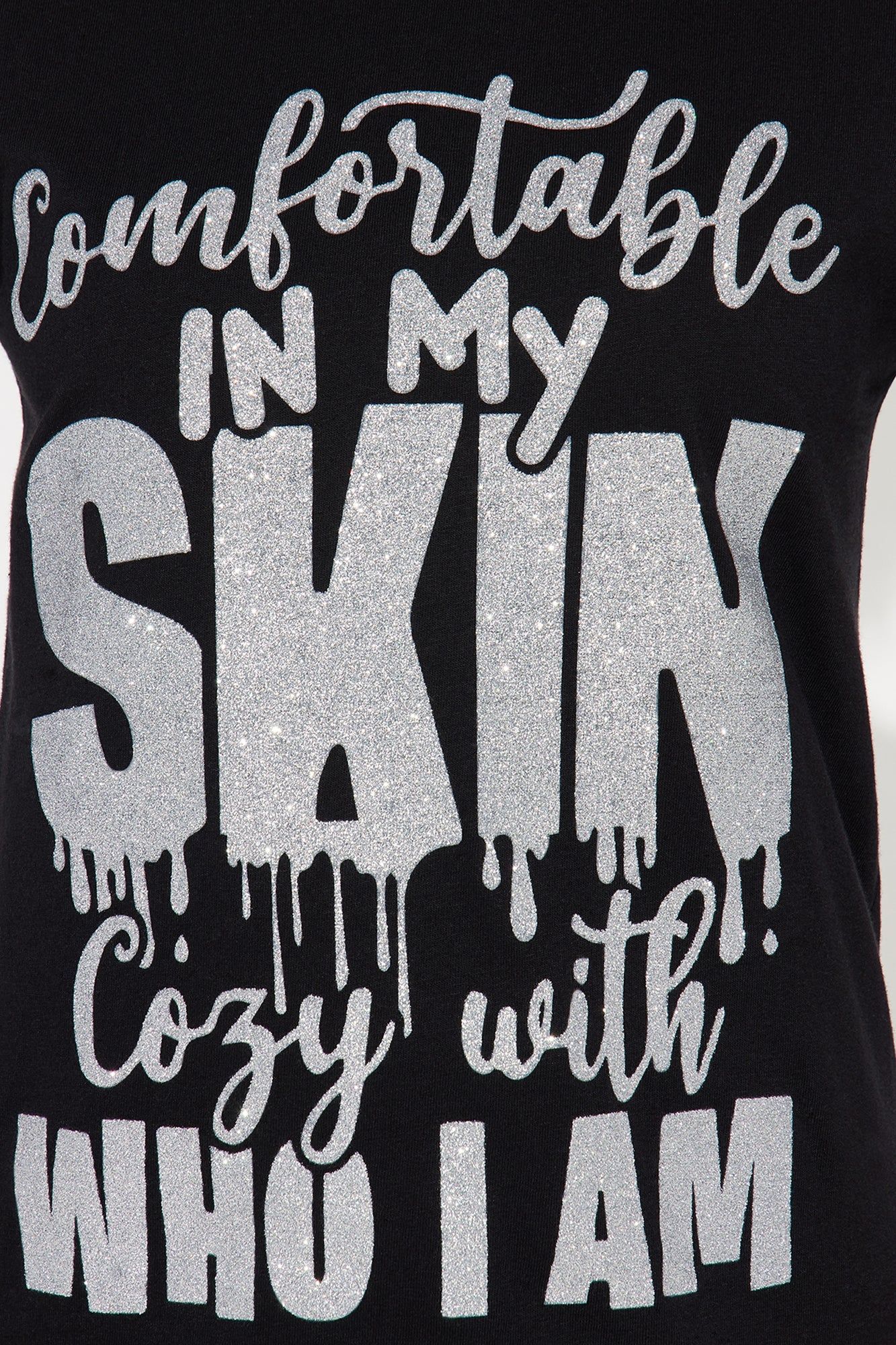 Mini Comfortable In My Skin Short Sleeve Tee - Black sold by Fashion Nova product image thumbnail 3