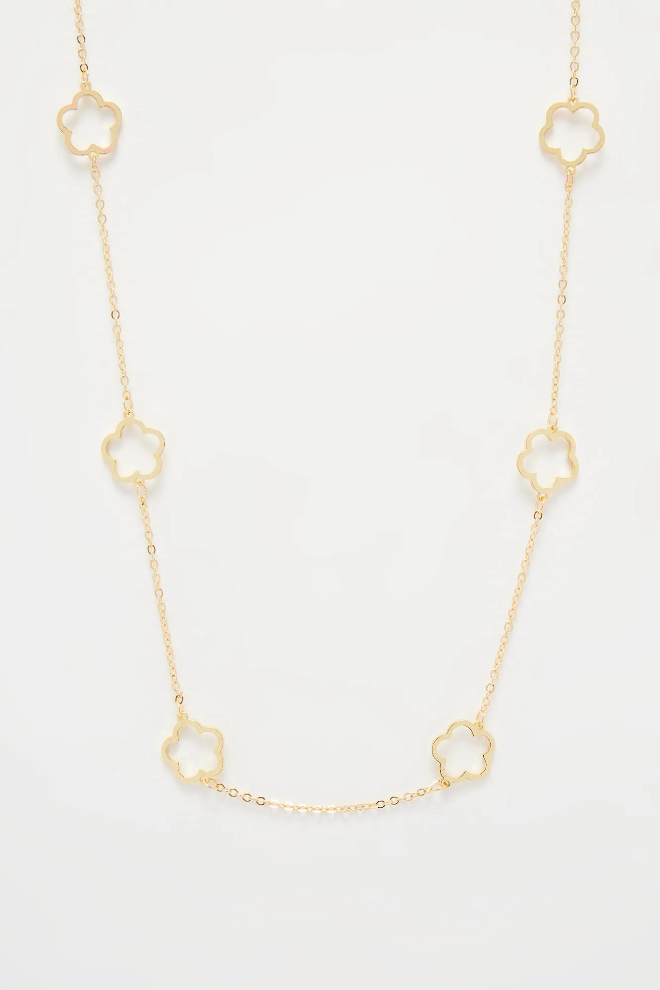 Luckiest Floral Charm Necklace - Gold sold by Fashion Nova product image thumbnail 3