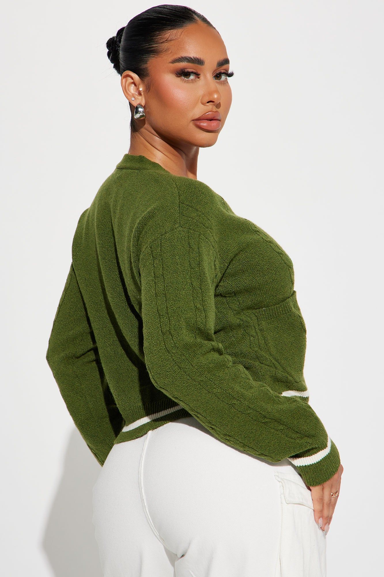Ellery Cardigan - Olive/combo sold by Fashion Nova product image thumbnail 3