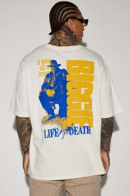 Biggie It Was All A Dream Oversized Short Sleeve Tee - White sold by Fashion Nova