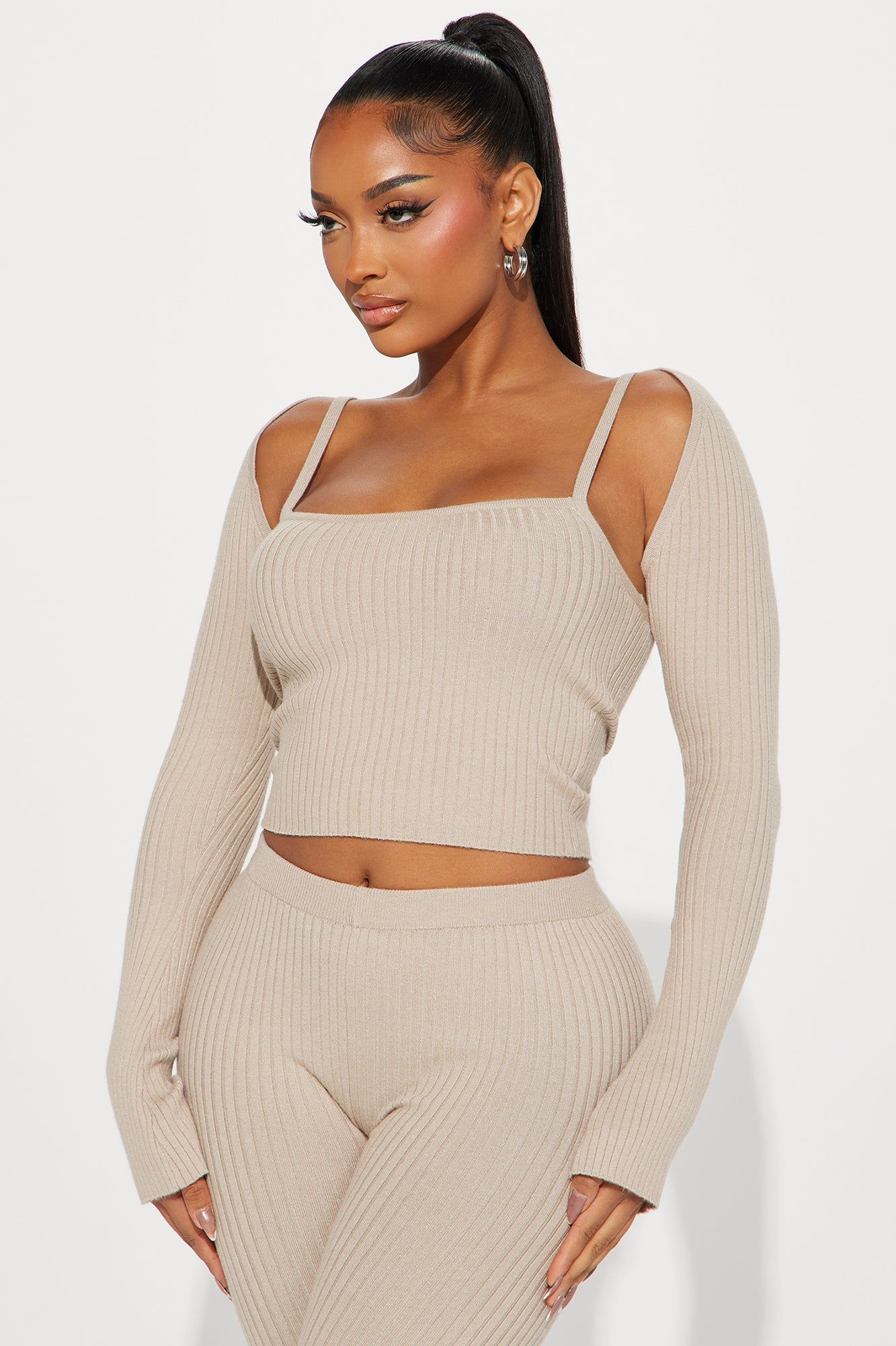 Justine 3 Piece Sweater Pant Set - Mocha sold by Fashion Nova product image thumbnail 2