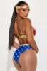 Wonderous Hero 4 Piece Costume Set - Gold/Blue sold by Fashion Nova