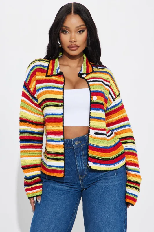Vivid Dreams Crochet Cardigan - Multi Color sold by Fashion Nova