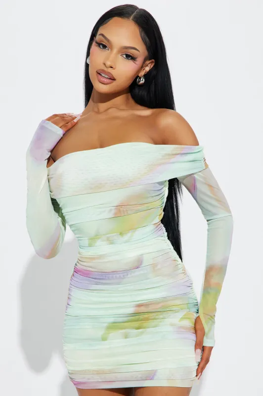 Sofia Mesh Mini Dress - Mint sold by Fashion Nova