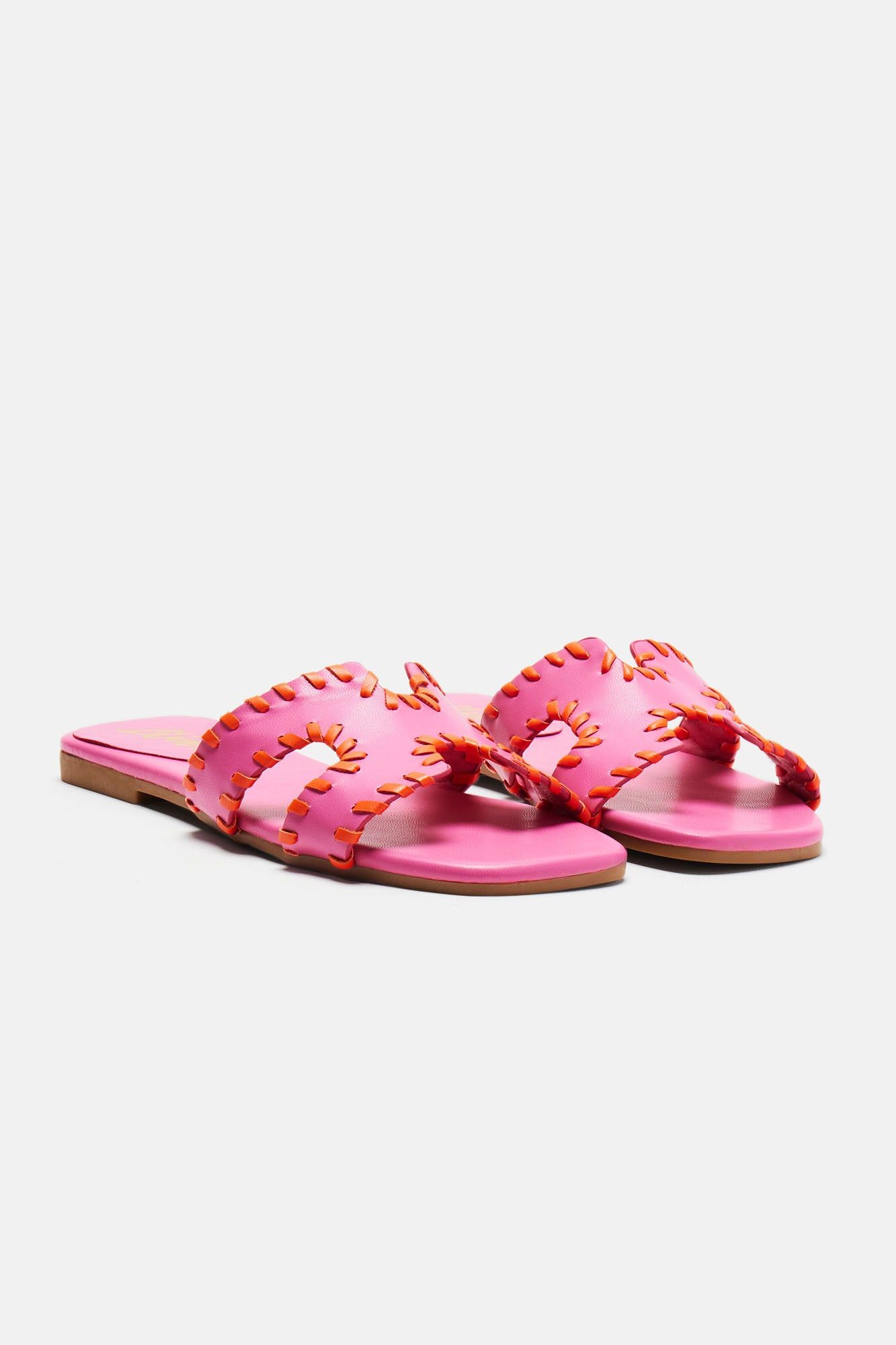 Got A Crush Flat Sandals - Pink sold by Fashion Nova