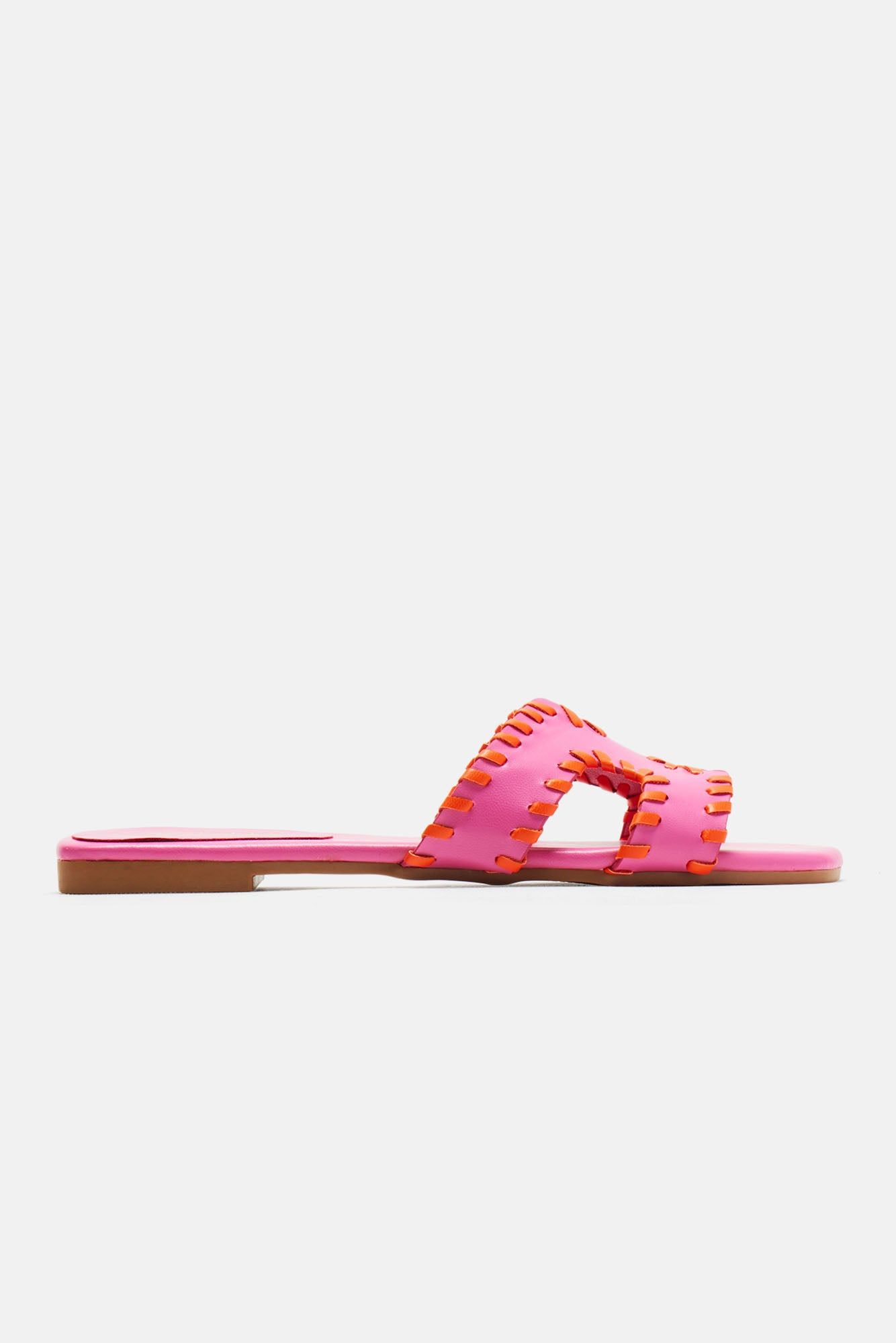 Got A Crush Flat Sandals - Pink sold by Fashion Nova product image thumbnail 5