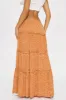 Laurina Floral Tiered Maxi Skirt - Orange/combo sold by Fashion Nova