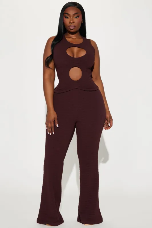 Mine For Tonight Pant Set - Chocolate sold by Fashion Nova
