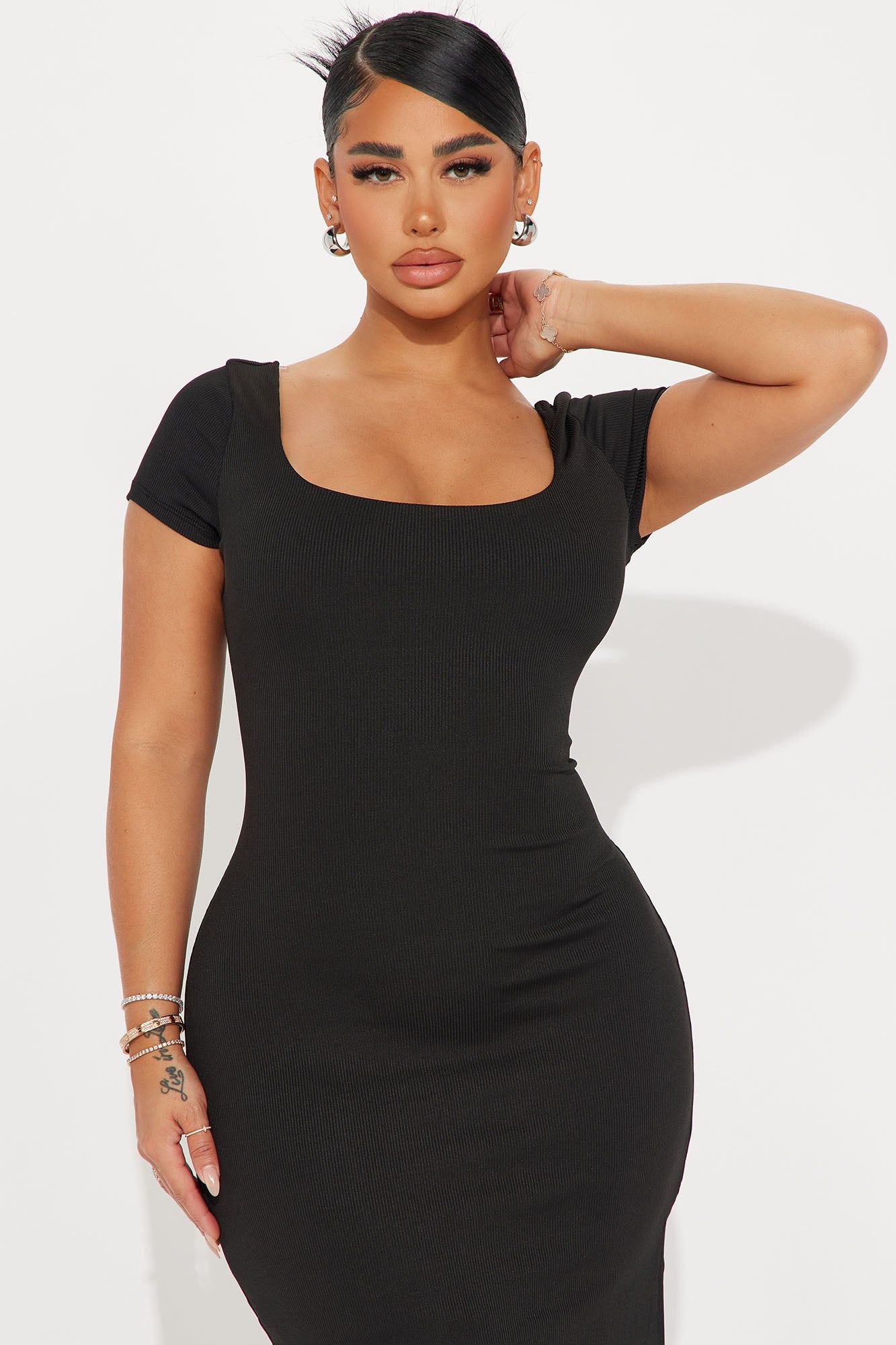 Chloe Ribbed Maxi Dress - Black sold by Fashion Nova product image thumbnail 2