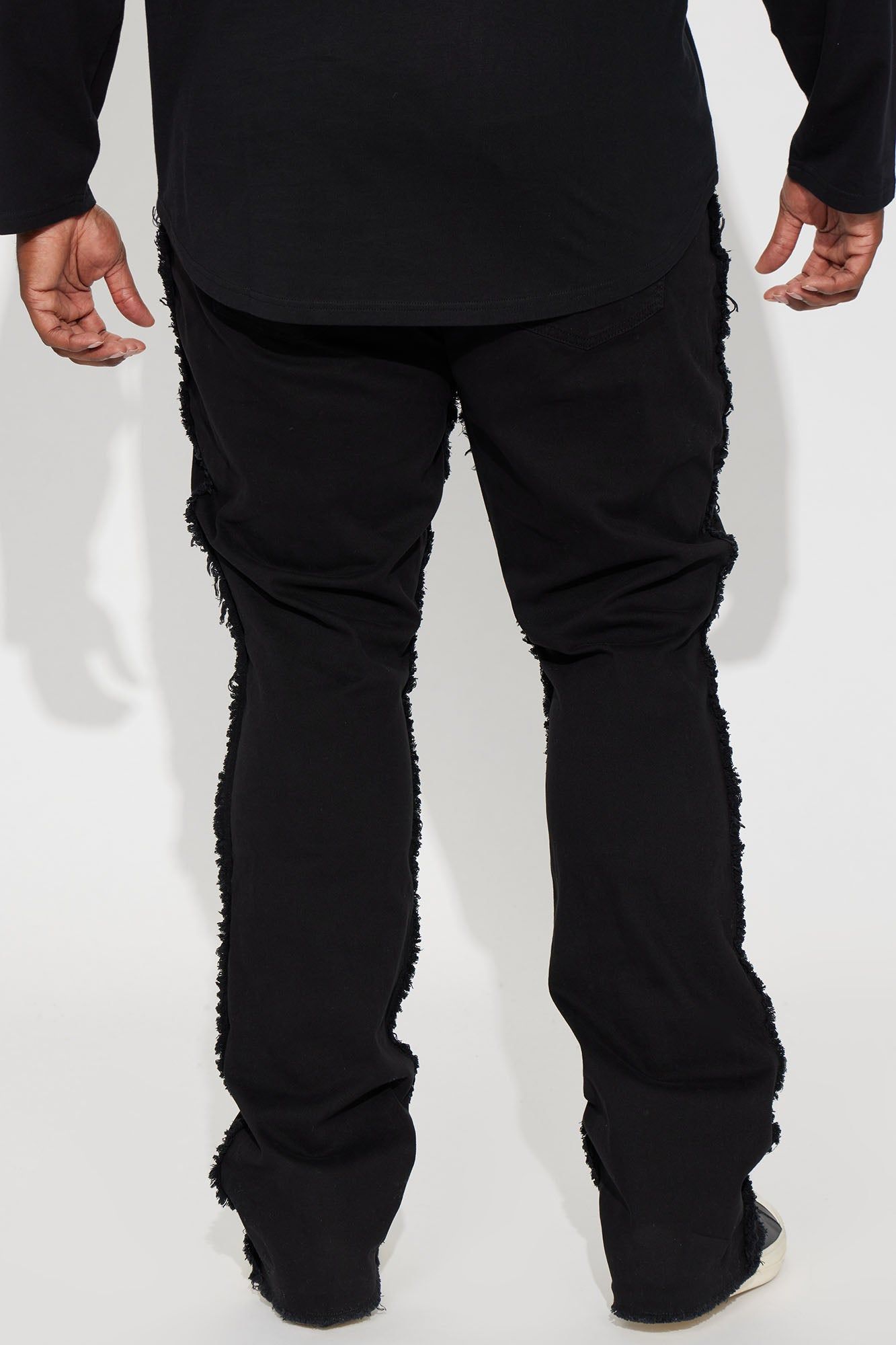 Good Life Frayed Stacked Skinny Flare Pants - Black sold by Fashion Nova product image thumbnail 8