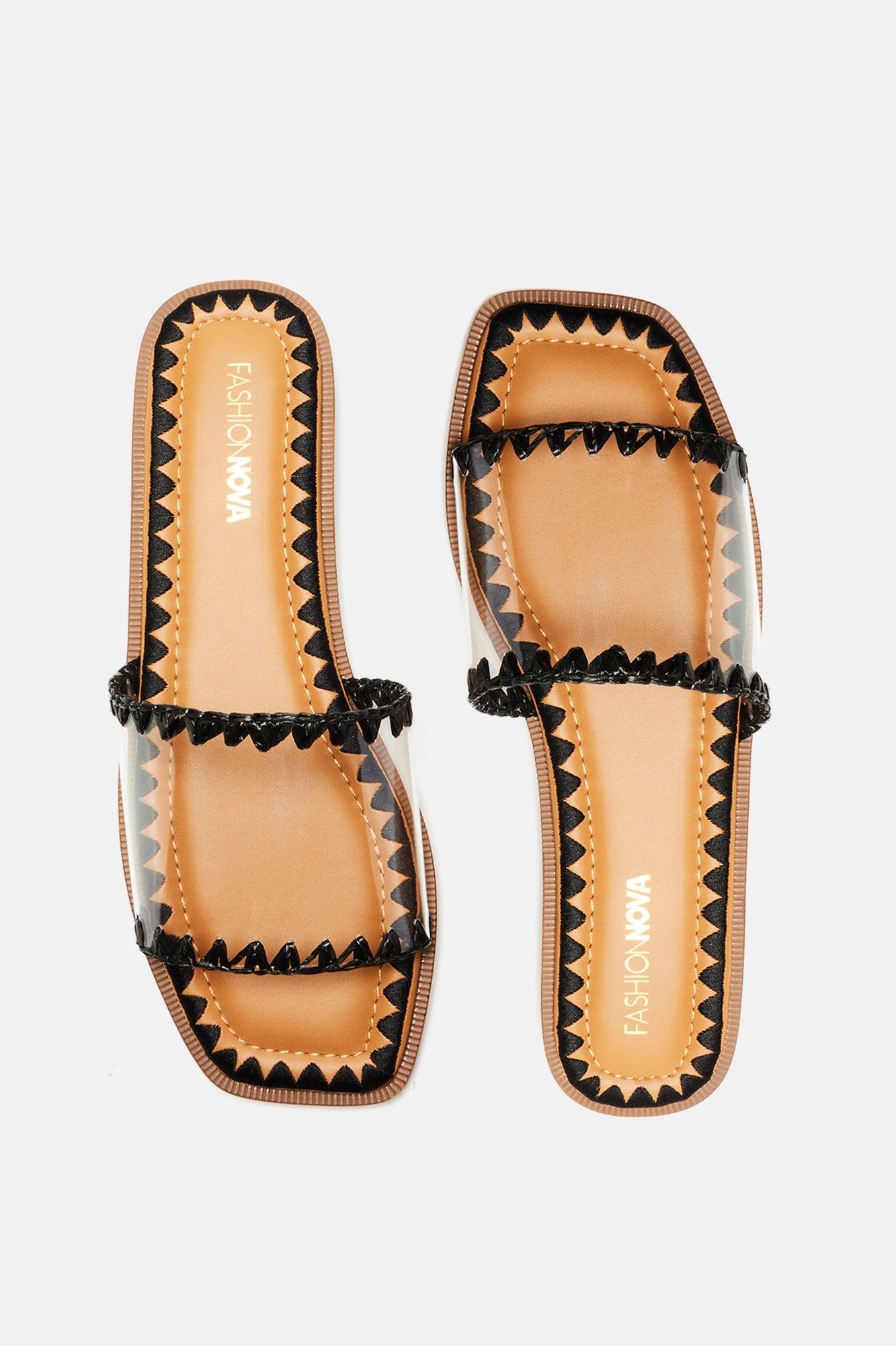 Alexia Flat Sandals - Black sold by Fashion Nova