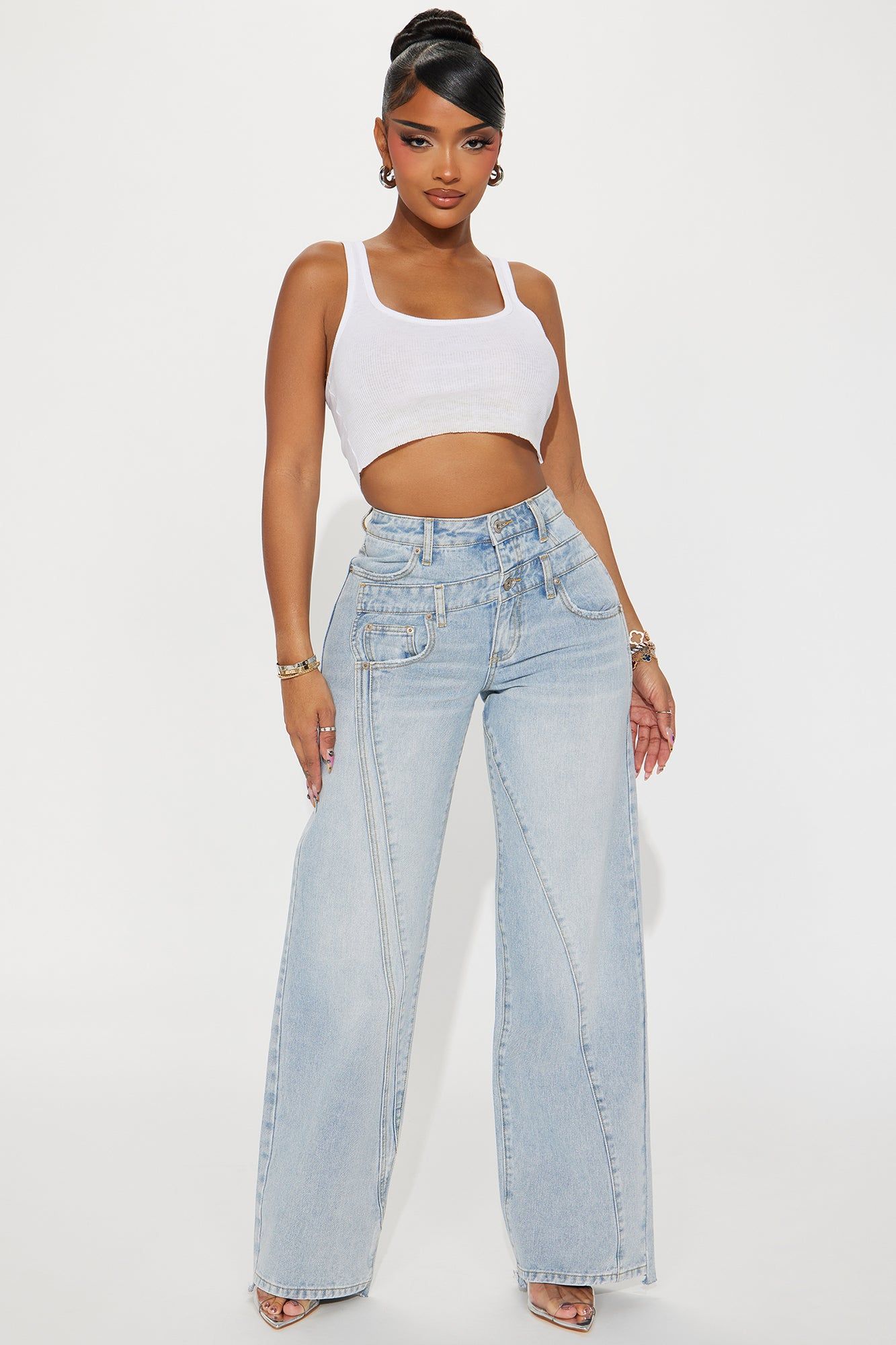 Lost Your Chance Straight Leg Jeans - Light Wash sold by Fashion Nova