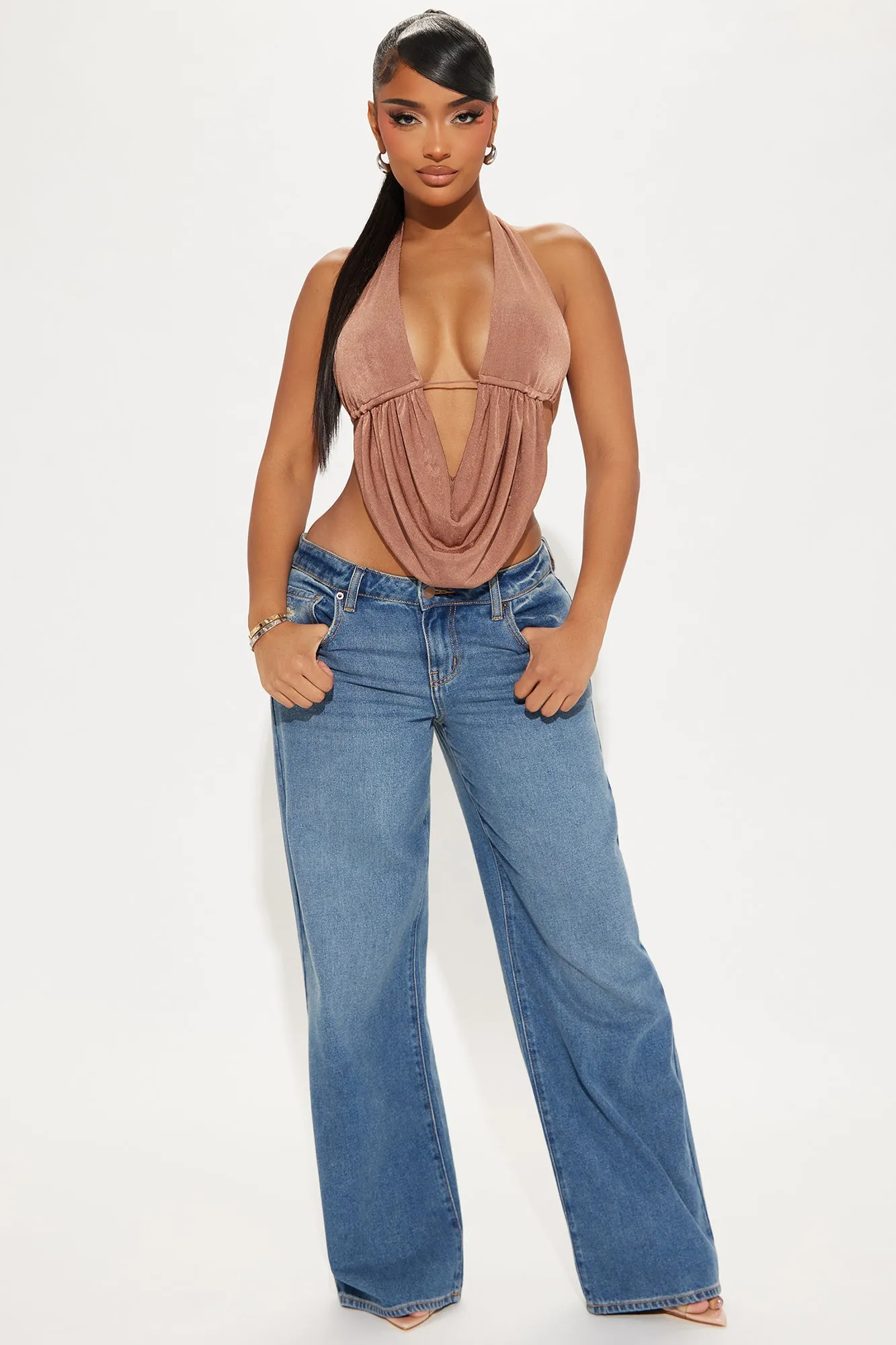 Party On Halter Top - Brown sold by Fashion Nova product image thumbnail 2