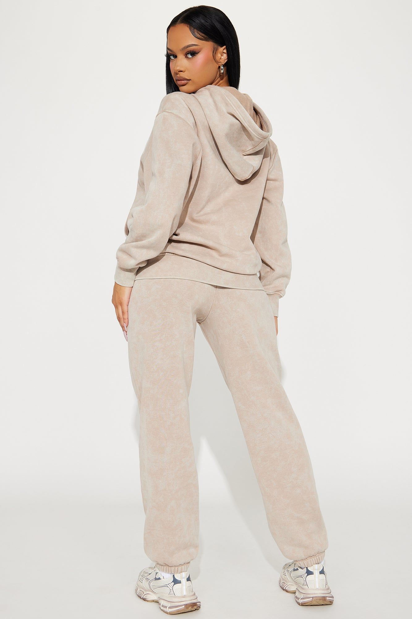 LA Vibes Mineral Wash Jogger Set - Oatmeal sold by Fashion Nova product image thumbnail 5