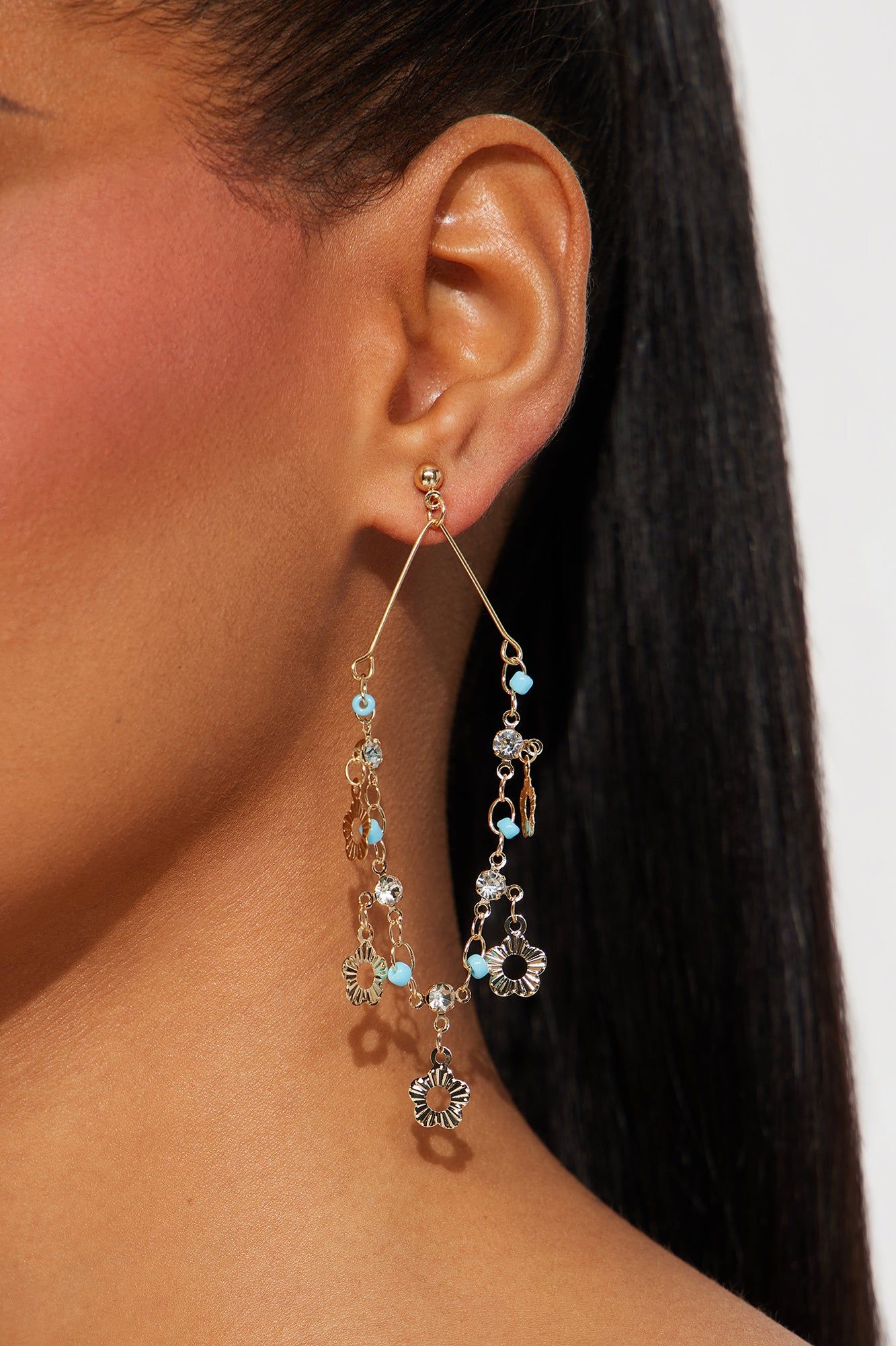 Flower Vines Earrings - Gold/combo sold by Fashion Nova