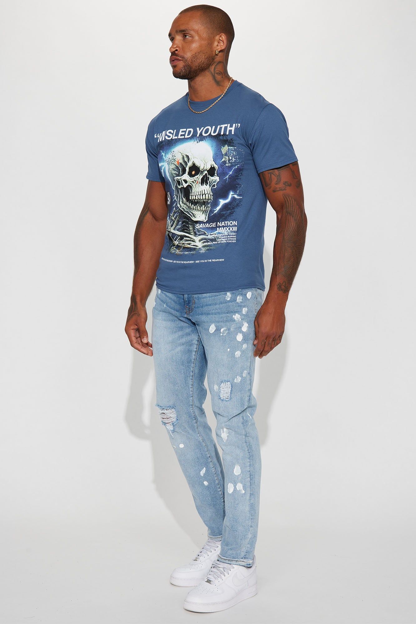 Misled Youth Short Sleeve Tee - Blue sold by Fashion Nova product image thumbnail 3