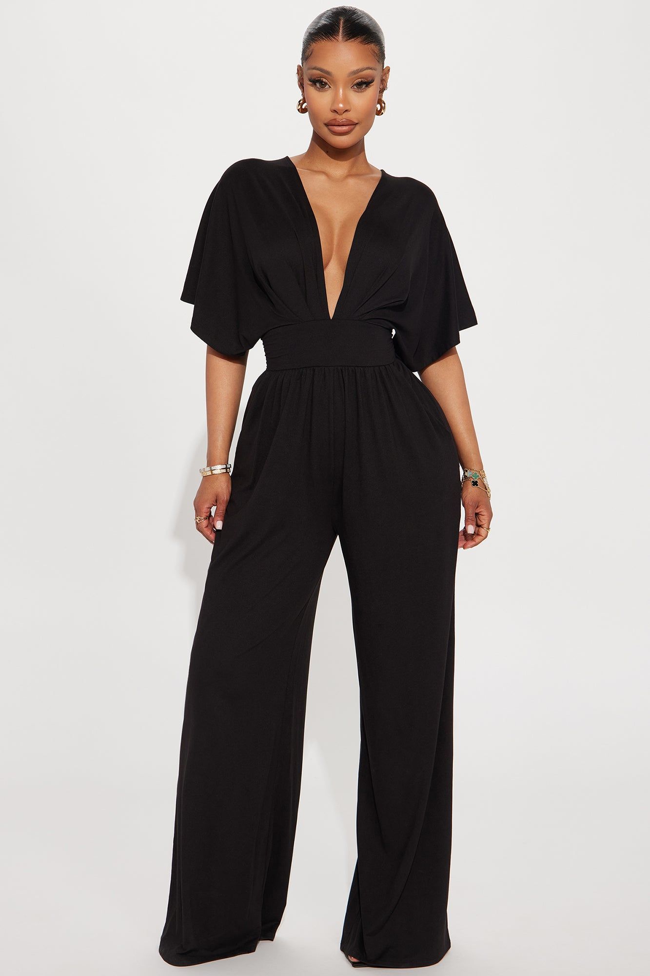 Private Dinner Jumpsuit - Black sold by Fashion Nova