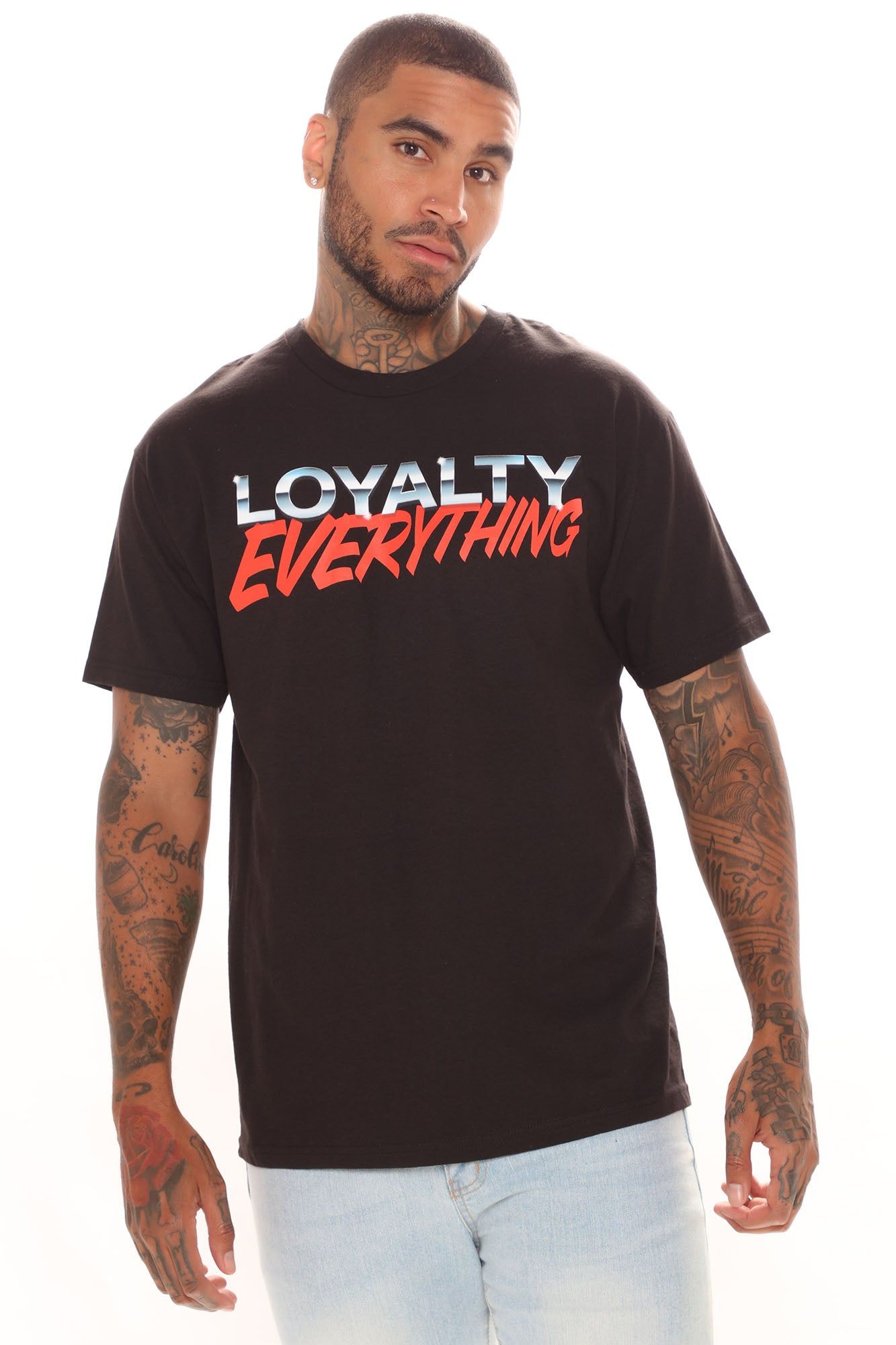 Everything Short Sleeve Tee - Black sold by Fashion Nova