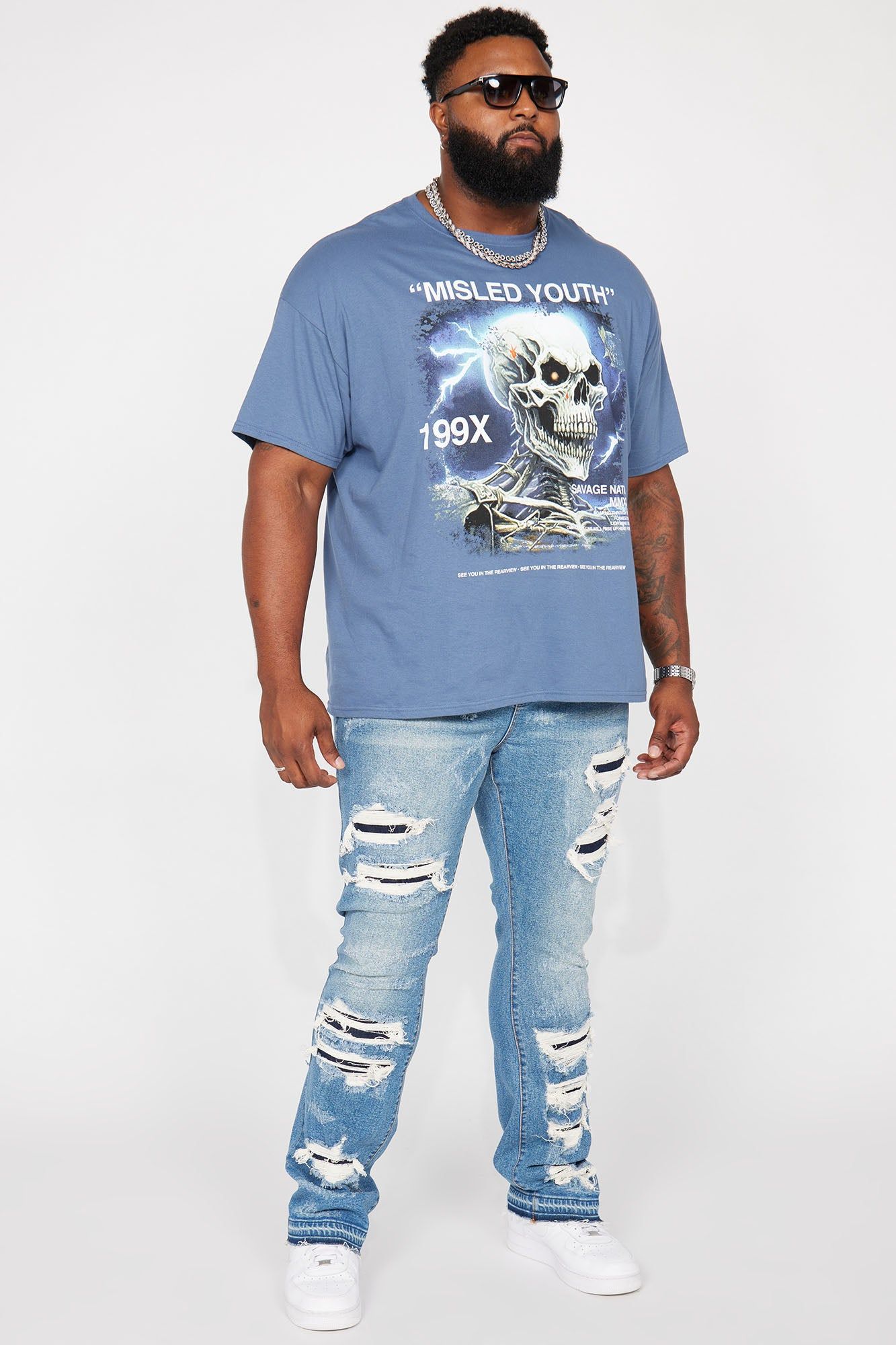 Misled Youth Short Sleeve Tee - Blue sold by Fashion Nova product image thumbnail 5