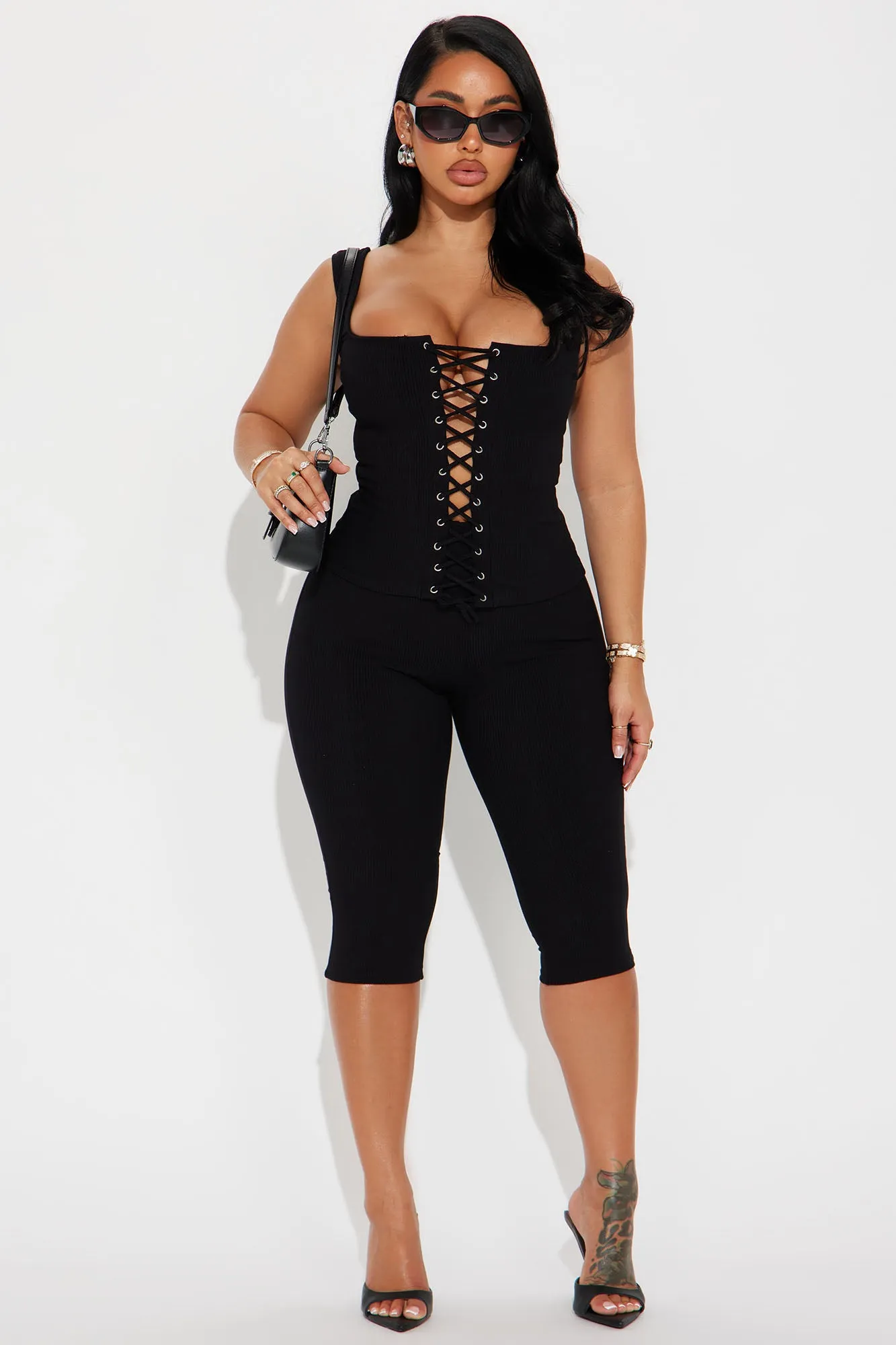 Carina Snatched Pant Set - Black sold by Fashion Nova