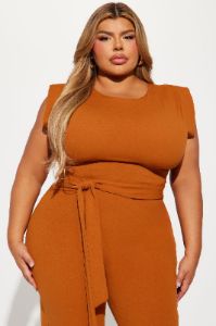 On Point Jumpsuit - Copper sold by Fashion Nova
