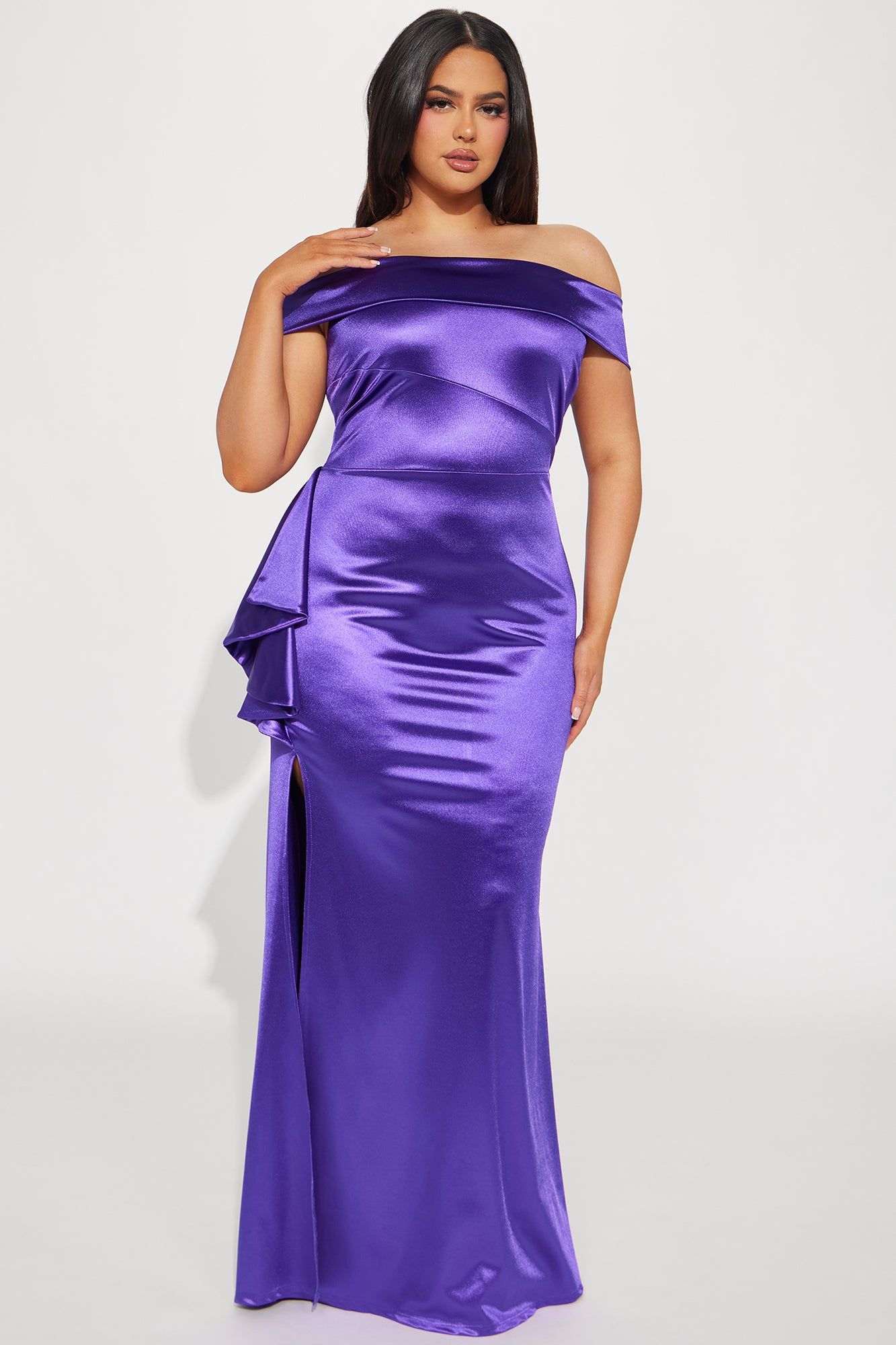 Coralie Off Shoulder Gown - Purple sold by Fashion Nova product image thumbnail 4
