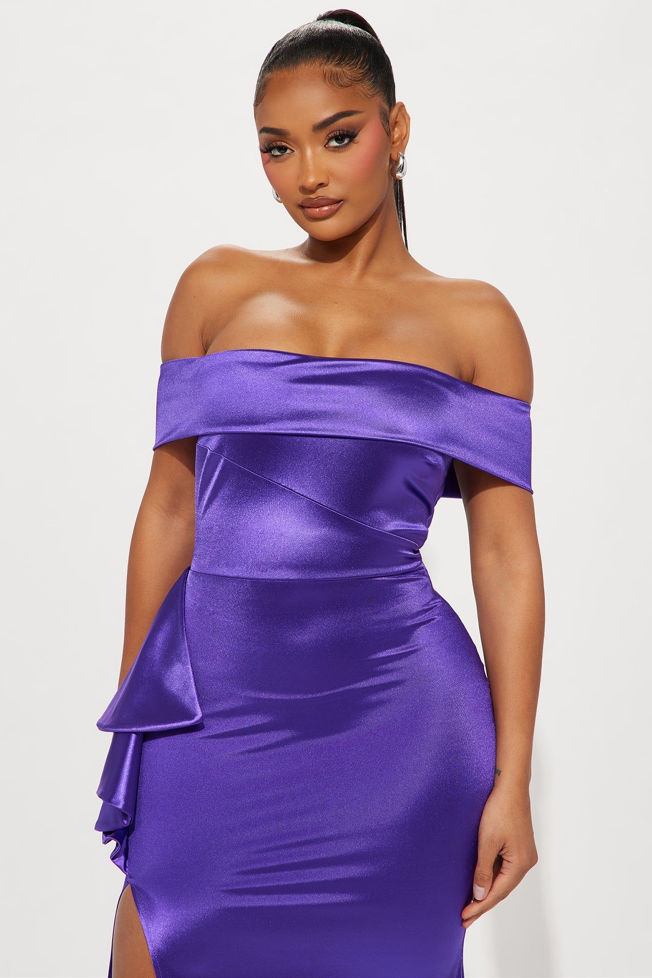 Coralie Off Shoulder Gown - Purple sold by Fashion Nova product image thumbnail 2