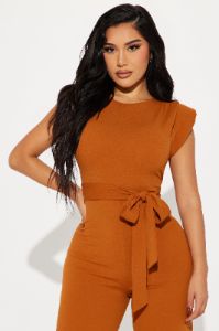 On Point Jumpsuit - Copper sold by Fashion Nova