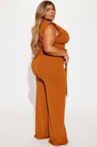 On Point Jumpsuit - Copper sold by Fashion Nova