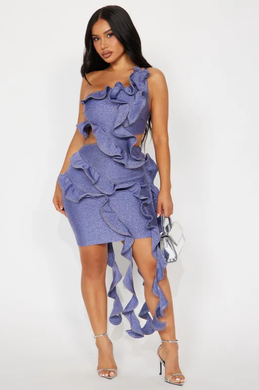 Rio Festivities Bandage Mini Dress - Blue sold by Fashion Nova