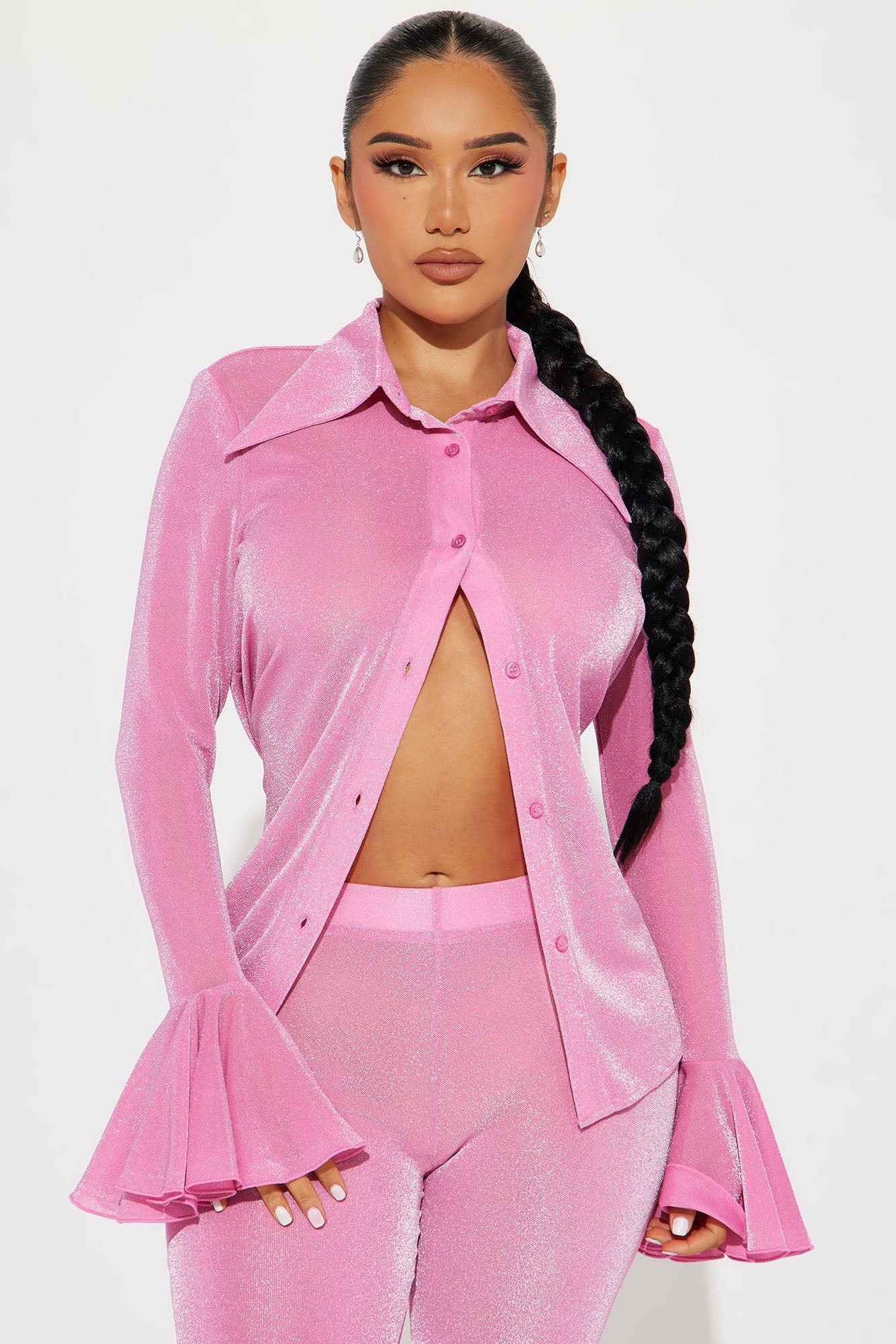 Dinner Party Metallic Pant Set - Pink sold by Fashion Nova product image thumbnail 2