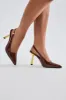 Sofia Slingback Pumps - Brown sold by Fashion Nova
