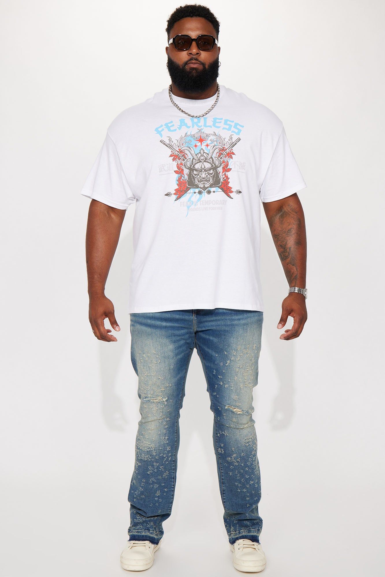 Fear Is Temporary Short Sleeve Tee - White sold by Fashion Nova product image thumbnail 5
