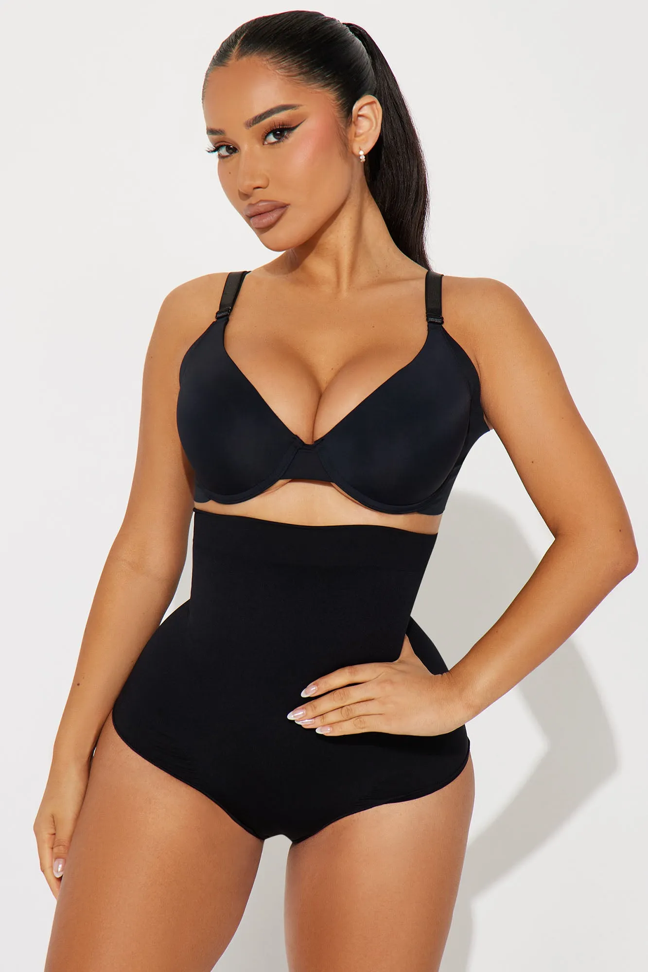 Nova Sculpt High Waist Brief Shapewear Panty - Black sold by Fashion Nova