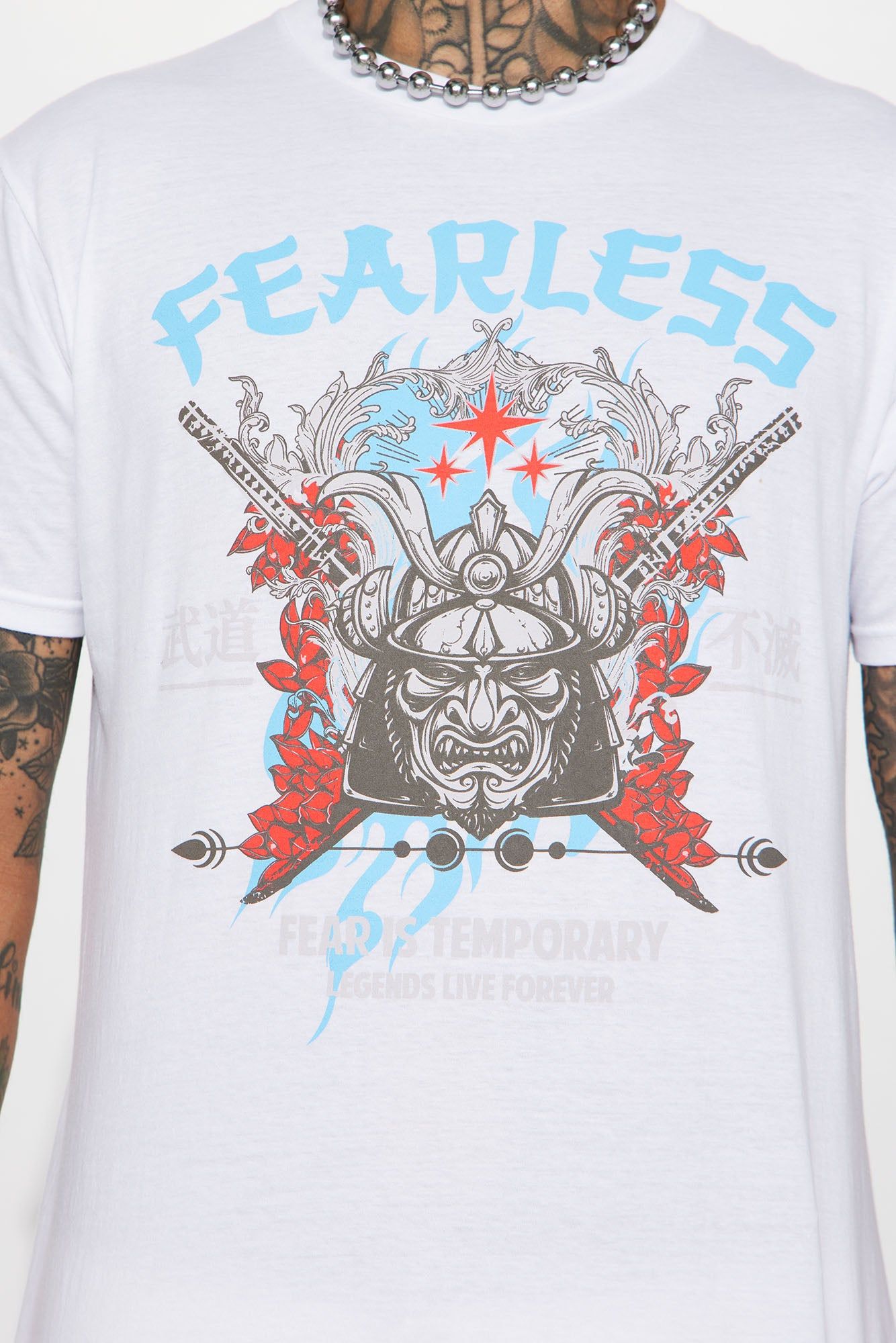 Fear Is Temporary Short Sleeve Tee - White sold by Fashion Nova product image thumbnail 3