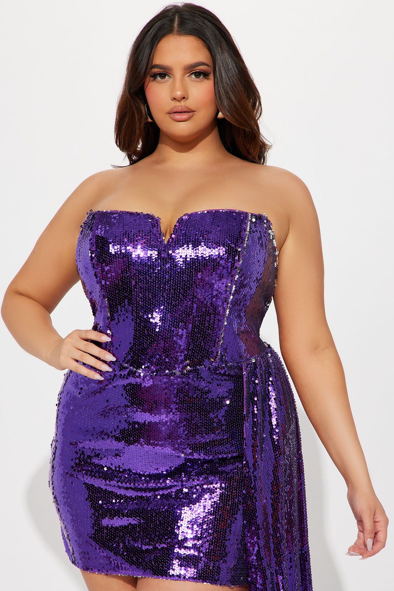 Alice Draped Mini Dress - Purple sold by Fashion Nova product image thumbnail 5