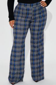 Victoria High Waisted Dress Pant - Grey/combo sold by Fashion Nova