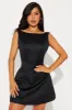 Brynlee Satin Mini Dress - Black sold by Fashion Nova
