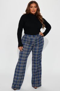 Victoria High Waisted Dress Pant - Grey/combo sold by Fashion Nova