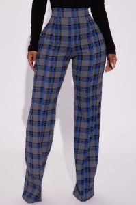 Victoria High Waisted Dress Pant - Grey/combo sold by Fashion Nova