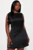 Brynlee Satin Mini Dress - Black sold by Fashion Nova