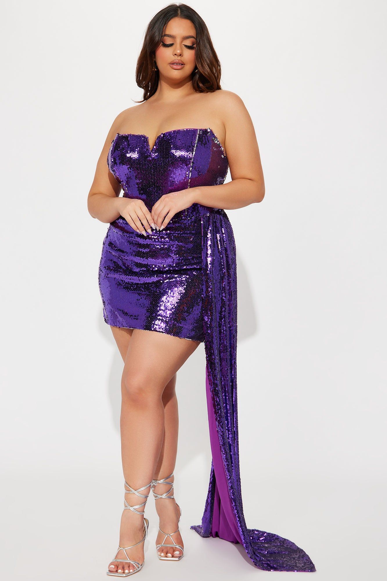 Alice Draped Mini Dress - Purple sold by Fashion Nova product image thumbnail 4
