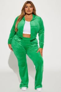 My Favorite Velour Pant Set - Kelly Green sold by Fashion Nova