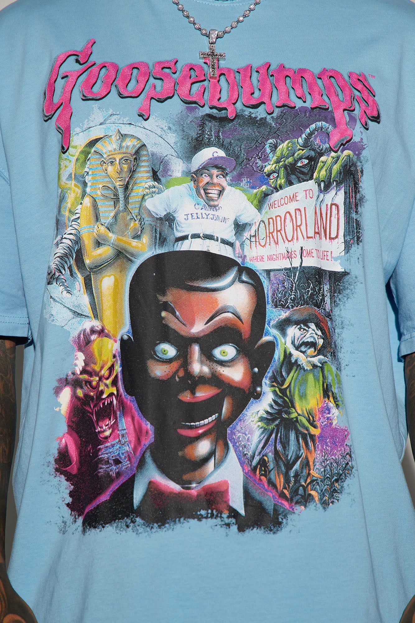 Goosebumps Horrorland Oversized Short Sleeve Tee - Blue sold by Fashion Nova product image thumbnail 3