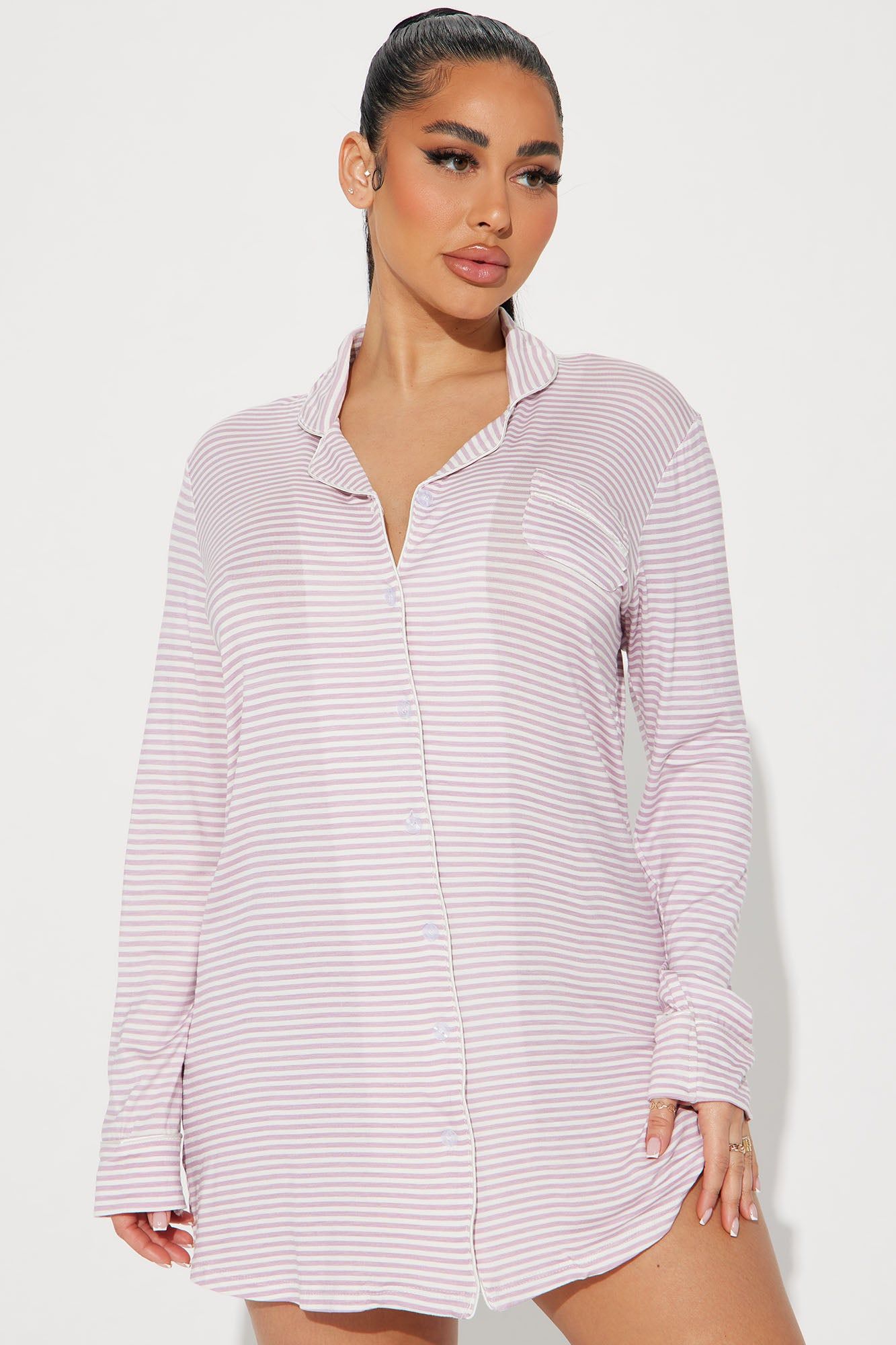 Dreamy Moments PJ Sleep Shirt - Pink sold by Fashion Nova