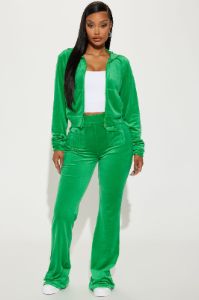 My Favorite Velour Pant Set - Kelly Green sold by Fashion Nova