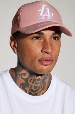 LA Twill Trucker Hat - Mauve sold by Fashion Nova