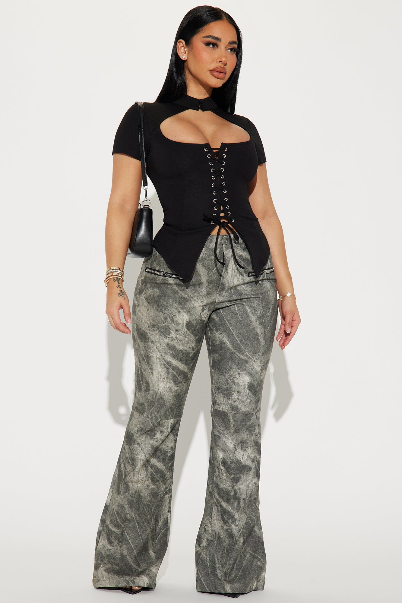 Read My Lips Lace Up Corset - Black sold by Fashion Nova product image thumbnail 2