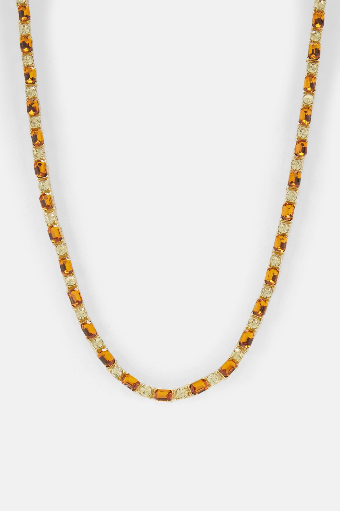 Champagne Tennis Chain Necklace - Gold sold by Fashion Nova product image thumbnail 2