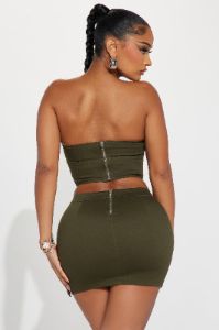 Elevate My Feelings Skirt Set - Olive sold by Fashion Nova